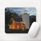 40 Mile Point vuurtoren schemering mousepad Muismat (Met muis)