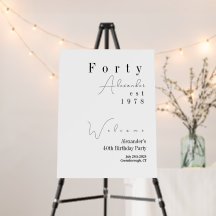 40 minimale 40e verjaardagsfeest welkom