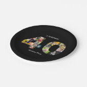 40 Multi foto 40e verjaardag Papieren Bordje (Gekanteld)