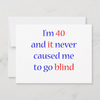 40 Nooit blind geweest