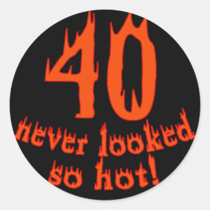 40 Nooit zo warm gezien Ronde Sticker