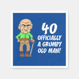 40 Officieel een rumpy Old Man Napkins Servet
