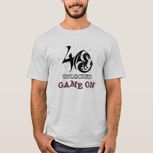 40 Ontgrendeld~Game On T-shirt (Voorkant)