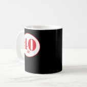 40 oz bier shirt koffiemok (Voorkant links)