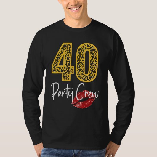 40-partijenbemanningen Drink bier 40e jaar Happy B T-shirt (Voorkant)