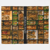40 Photo Collage Template And Text Personalized Fleece Deken (Voorkant (Horizontaal))