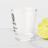 40 & prachtig grijs geel verjaardag calligrafie shot glas (Rechts)