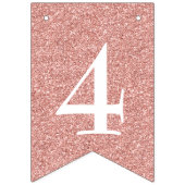 40 Prachtige Witte Script Roze Gouden Glitters Vlaggetjes (Derde vlag)
