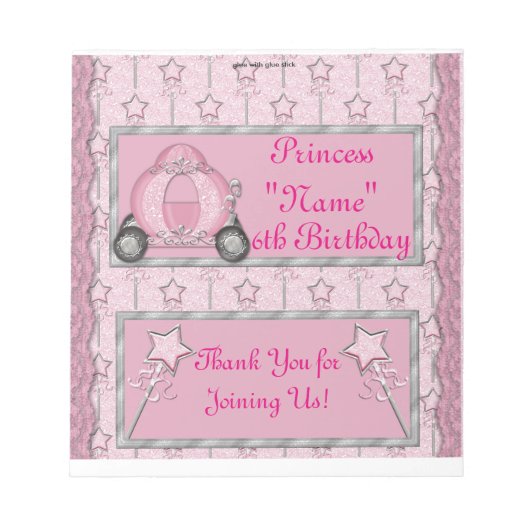 40 Prinses Birthday Snoep Bar Wrapper Party Favor Notitieblok (Voorkant)