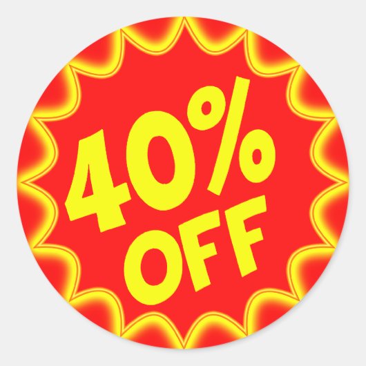 40 PROCENT KORTING OP RETAIL LABEL (Voorkant)