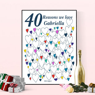 40 redenen waarom we van je houden - 40e Birthday  Poster