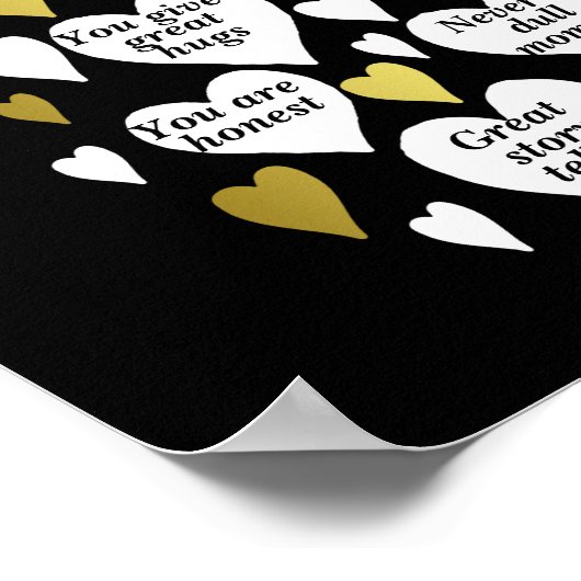 40 redenen waarom we van je houden 40e verjaardag  poster (Hoek)