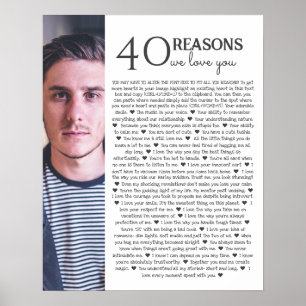 40 redenen waarom we van je houden FOTO poster