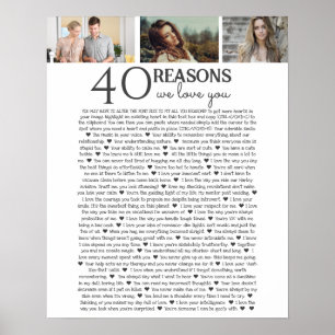 40 redenen waarom we van je houden FOTO poster