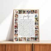 40 redenen waarom we van je houden Fotocollage Kee Perfect Poster