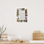 40 redenen waarom we van je houden Fotocollage Poster (Keuken)