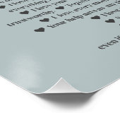 40 redenen waarom we van je houden Gift Art Poster (Hoek)