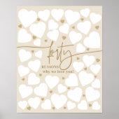 40 redenen waarom we van je houden Harten Gift Ver Poster (Voorkant)