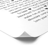 40 redenen waarom we van je houden stoffig roze ro poster (Hoek)