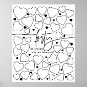 40 redenen waarom we van je houden Verjaardag Keep Poster (Voorkant)