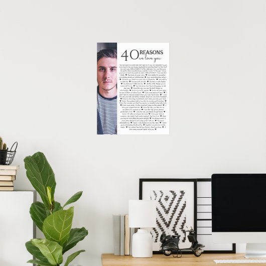 40 redenen waarom we van je PHOTO-poster houden Poster (Thuiskantoor)