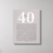 40 redenen waarom we van je tattoo-cadeau houden canvas afdruk (Voorkant)