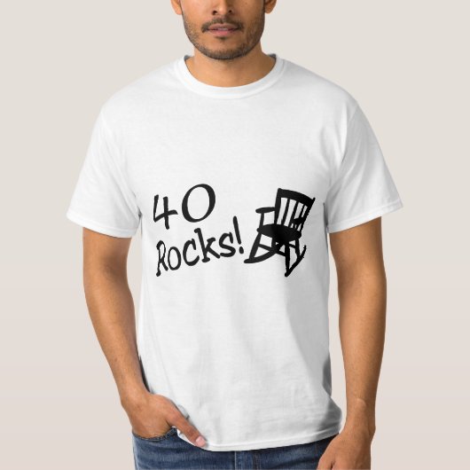 40 Rocks (Black Rocking-stoel) T-shirt (Voorkant)