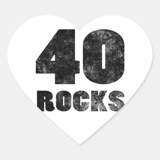 40 Rocks Hart Sticker (Voorkant)