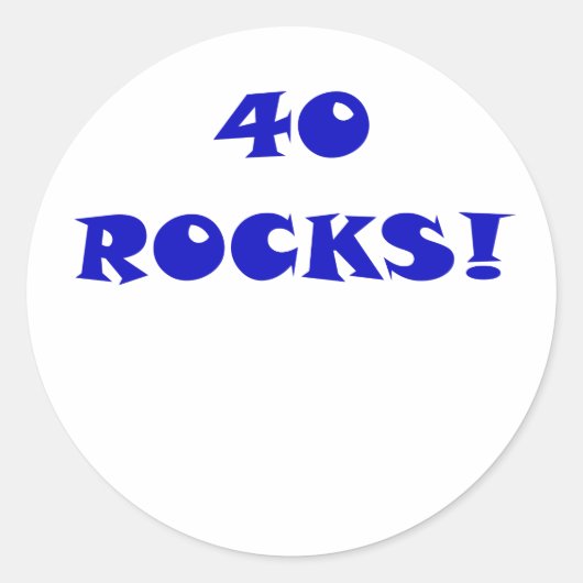 40 Rocks Ronde Sticker (Voorkant)