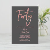 40 Roos gouden 40e verjaardag Kaart (Staand voorkant)