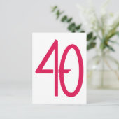 40 Roze Briefkaart (Staand voorkant)