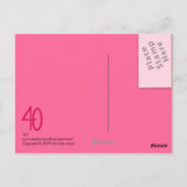 40 Roze Briefkaart (Achterkant)
