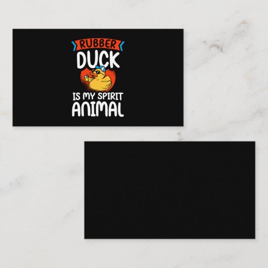 40.Rubber duck for a Duck Lovers Visitekaartje (Voorkant / Achterkant)