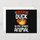 40.Rubbereend voor eenden Aankondigingskaart (Voorkant / Achterkant)