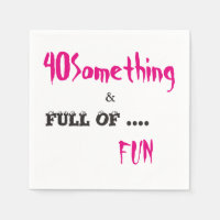 40 Something Celebration Party Papieren servetten