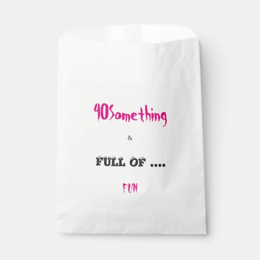 40 Something & Full of Fun Fabor Bags Bedankzakje (Voorkant)
