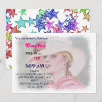 40 Something & Full of Fun Garden Party Uitnodigin