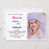 40 Something & Full of Fun Summer Pet Invitation Kaart (Voorkant)