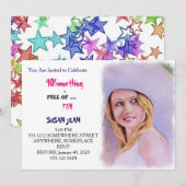 40 Something & Full of Fun Summer Pet Invitation Kaart (Voorkant / Achterkant)