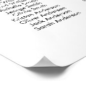 40 Tafels Groot Welkomstkaart Plan Poster (Hoek)