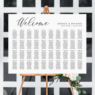 40 Tafels Groot Welkomstkaart Plan Poster