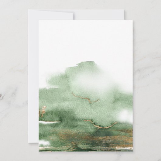 40 Tropische Waterverf Greenery 40th Birthday Kaart (Achterkant)