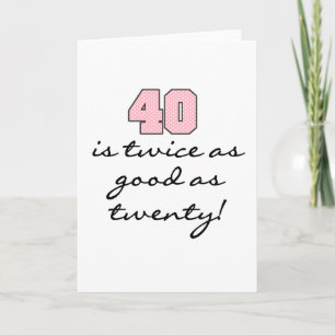 40 tweemaal zo goed als 20 kaart