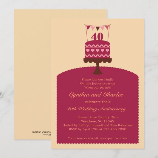 40 Uitnodiging tot het indienen van een Jubileum v (Voorkant / Achterkant)