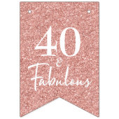 40 Uitstekende witte script Roos gouden glitter Vlaggetjes (Tweede vlag)