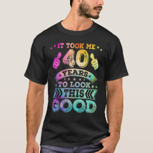 40 veertig jaar oud gelukkig 40e verjaardag print t-shirt
