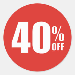 40% Veertig procent KORTING Sale Sticker