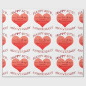 40. Verjaardag Cadeaupapier (Vlak)