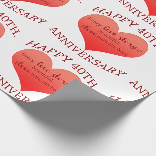 40. Verjaardag Cadeaupapier (Hoek)