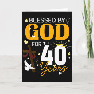 40 Verjaardag Gezegend Door God Voor 40 Jaar Oud 4 Kaart